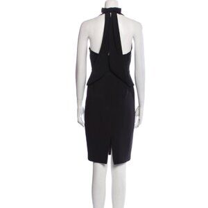 Moschino little black dress sz 2 crew neck halter bow detail